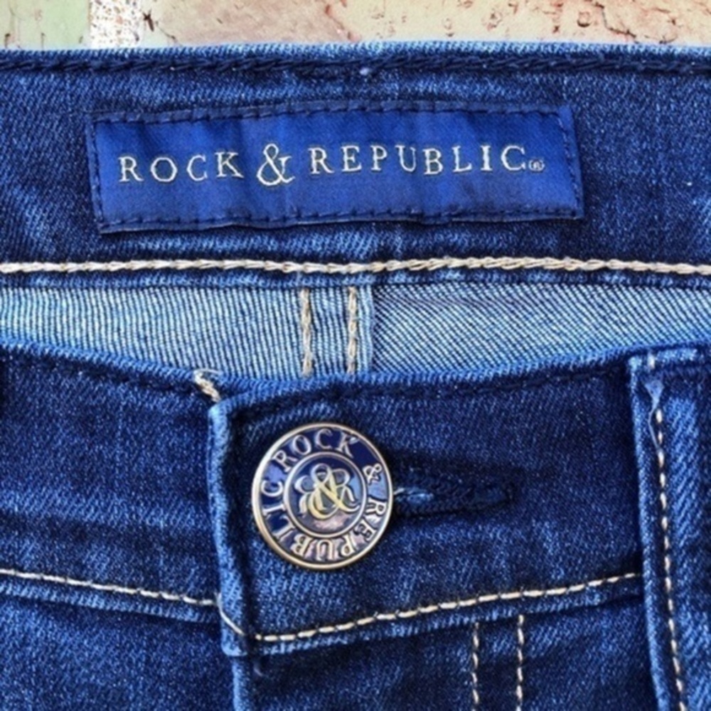 Rock & Republic Studded Kendall Blue Jeans 👖 - Picture 5 of 13